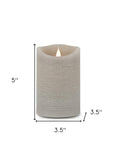 Set of Two Gray Flameless Designer Candles