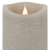 Set of Two Gray Flameless Designer Candles