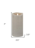 7" Gray Flameless Designer Candle