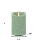 Set of Two Green Flameless Designer Candle