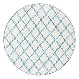 Turquoise Sixteen Piece Round Trellis Ceramic Service For Four Dinnerware Set